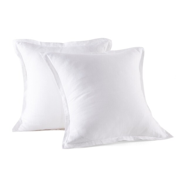 Linen European Pillow Shams, 2 Pcs, 26"x26" Square Pillow Sham